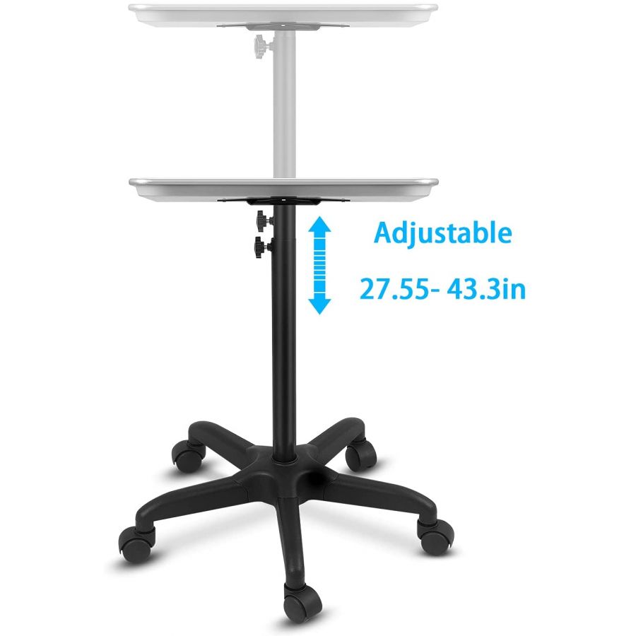 Premium Aluminum Adjustable Roling Salon Trolley